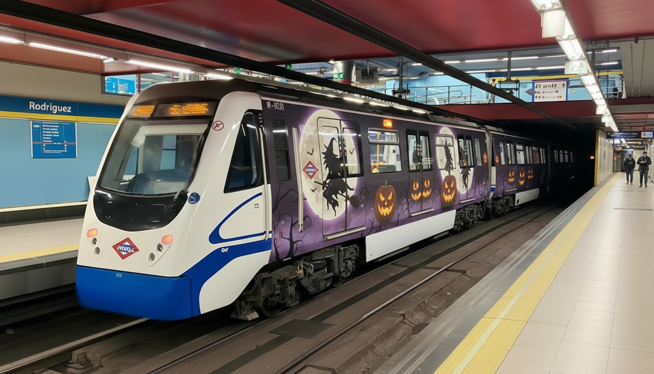 Vinil técnico para transporte Metro Halloween